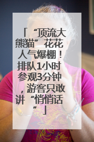 “顶流大熊猫”花花人气爆棚！排队1小时参观3分钟，游客只敢讲“悄悄话”